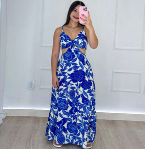 Vestido Longo Bela Azul