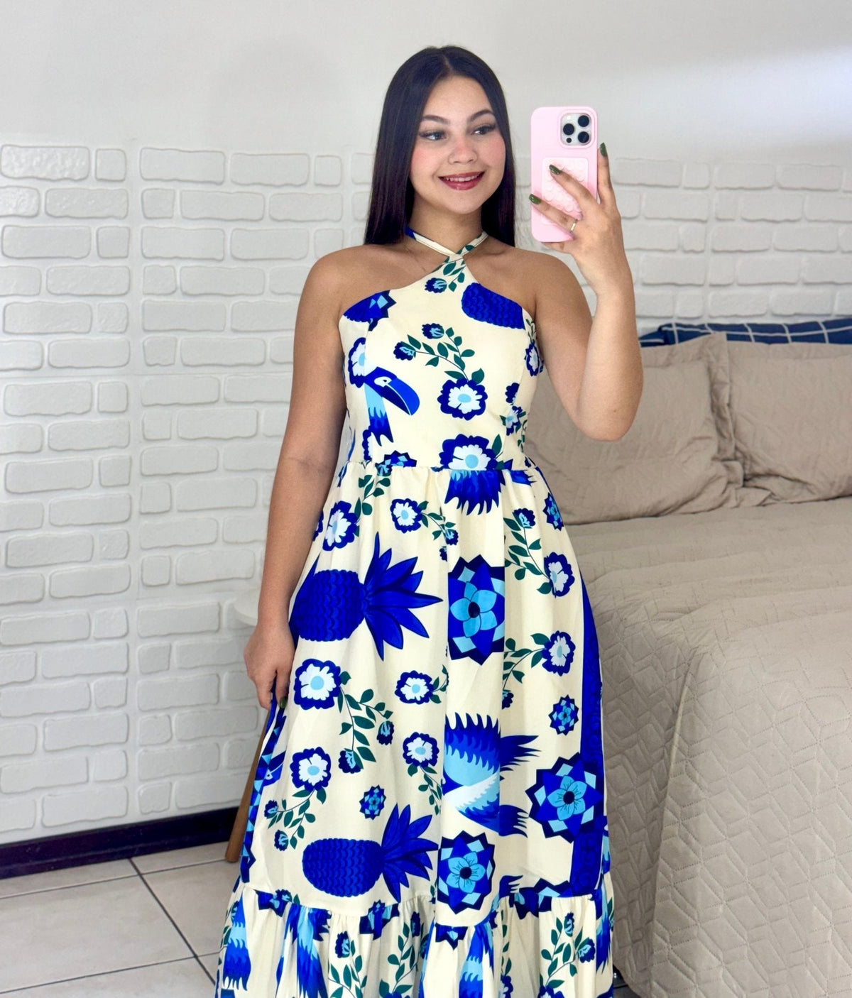 Vestido Longo Isabela Azul