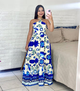 Vestido Longo Isabela Azul