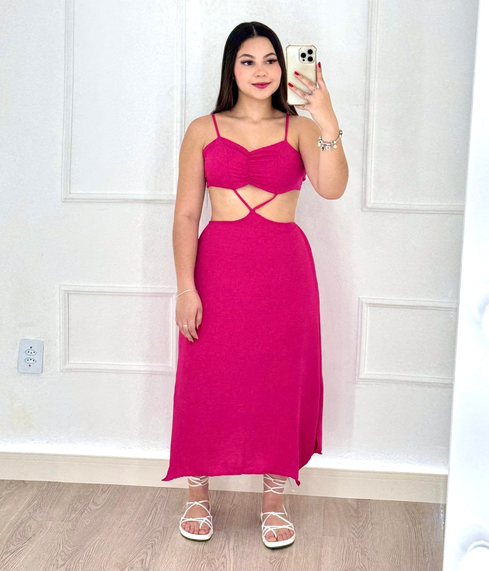 Vestido Luara Max Midi Pink