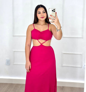 Vestido Luara Max Midi Pink